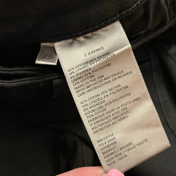L'Agence Margot High-rise Skinny Jean black size 25 - Picture 5 of 7